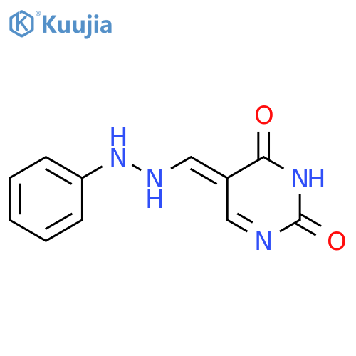 5-Pyrimidinecarboxaldehyde,1,2,3,4-tetrahydro-2,4-dioxo-, 5-(2-phenylhydrazone) structure