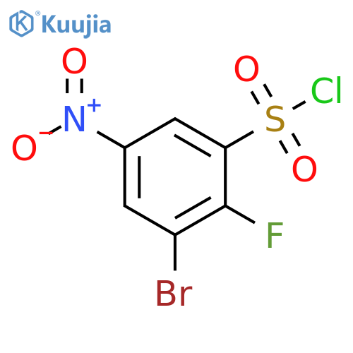 3-bromo-2-fluoro-5-nitrobenzene-1-sulfonyl chloride structure