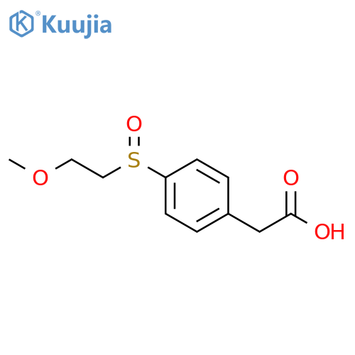 2-4-(2-methoxyethanesulfinyl)phenylacetic acid structure