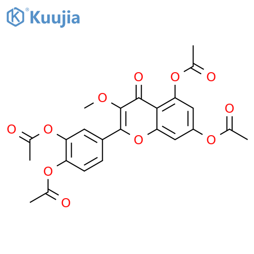 4-(5,7-Diacetoxy-3-methoxy-4-oxo-4H-chromen-2-yl)-1,2-phenylene diacetate structure