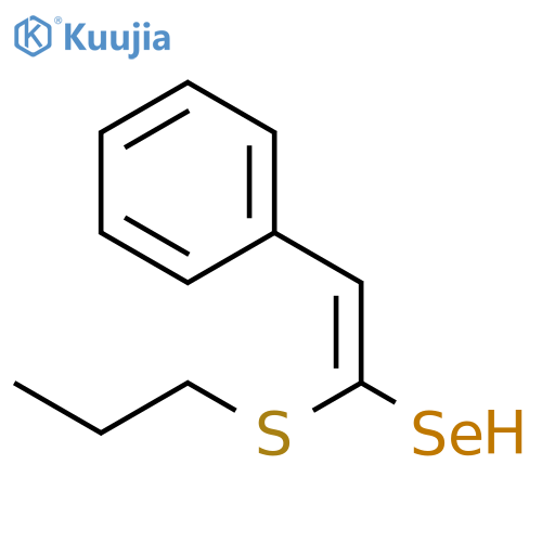 Etheneselenol, 2-phenyl-1-(propylthio)-, (E)- structure