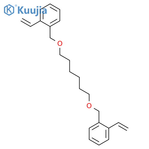 Benzene, 1,1'-[1,6-hexanediylbis(oxymethylene)]bis[ethenyl- structure