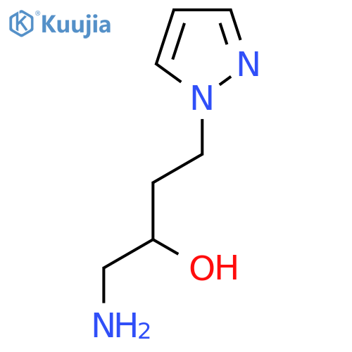 1-amino-4-(1H-pyrazol-1-yl)butan-2-ol structure