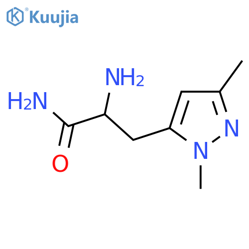 2-Amino-3-(1,3-dimethyl-1h-pyrazol-5-yl)propanamide structure