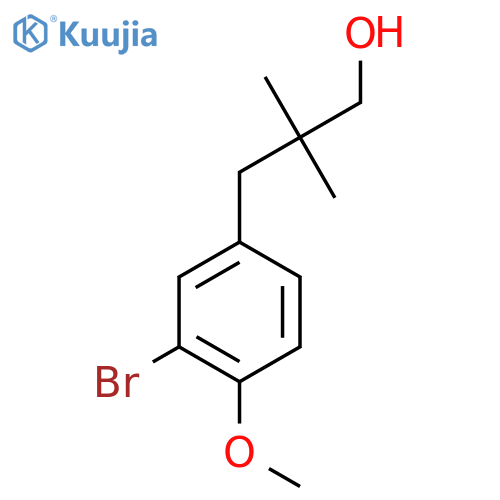 3-(3-bromo-4-methoxyphenyl)-2,2-dimethylpropan-1-ol structure