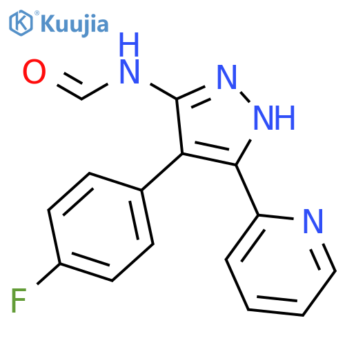 Formamide, N-[4-(4-fluorophenyl)-5-(2-pyridinyl)-1H-pyrazol-3-yl]- structure
