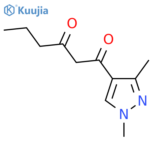 1-(1,3-dimethyl-1H-pyrazol-4-yl)hexane-1,3-dione structure
