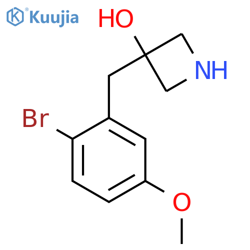 3-(2-bromo-5-methoxyphenyl)methylazetidin-3-ol structure