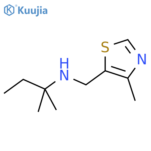(4-methyl-1,3-thiazol-5-yl)methyl(2-methylbutan-2-yl)amine structure