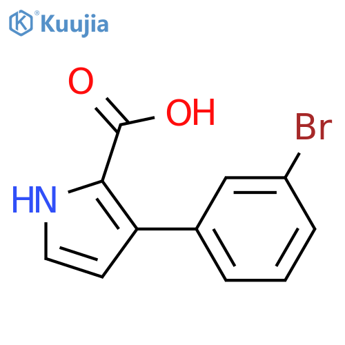 3-(3-bromophenyl)-1H-pyrrole-2-carboxylic acid structure