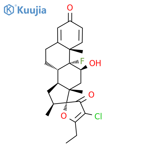 9a-Fluoro-11b-hydroxy-16-b-methyl-3-oxoandrosta-1,4-diene-17(R)-spiro-2’-4’-chloro-5’-ethylfuran-3’(2’H)-one structure