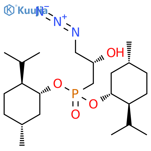 bis[(1R,2S,5R)-5-methyl-2-(propan-2-yl)cyclohexyl] [(2S)-3-azido-2-hydroxypropyl]phosphonate structure