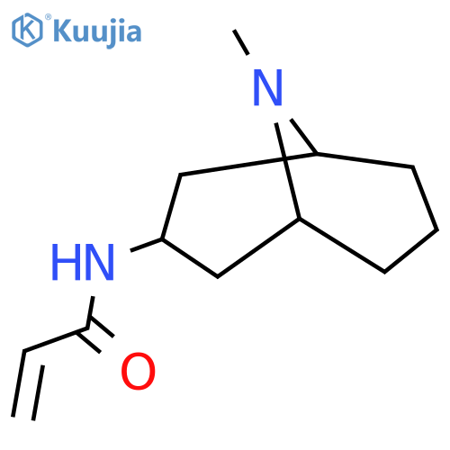 N-{9-methyl-9-azabicyclo[3.3.1]nonan-3-yl}prop-2-enamide structure
