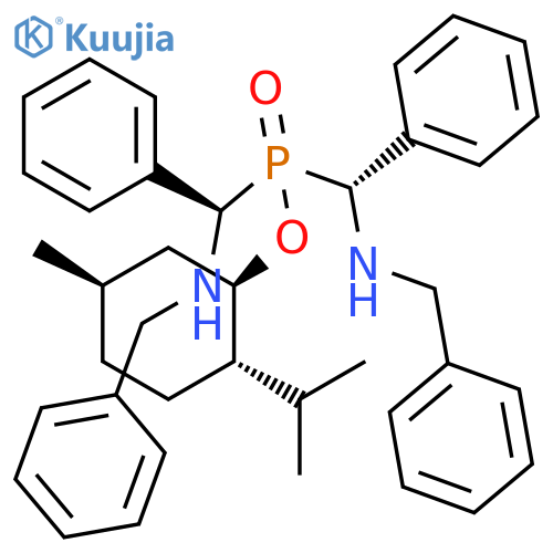 (1R,2S,5R)-5-methyl-2-(propan-2-yl)cyclohexyl bis(R)-(benzylamino)(phenyl)methylphosphinate structure