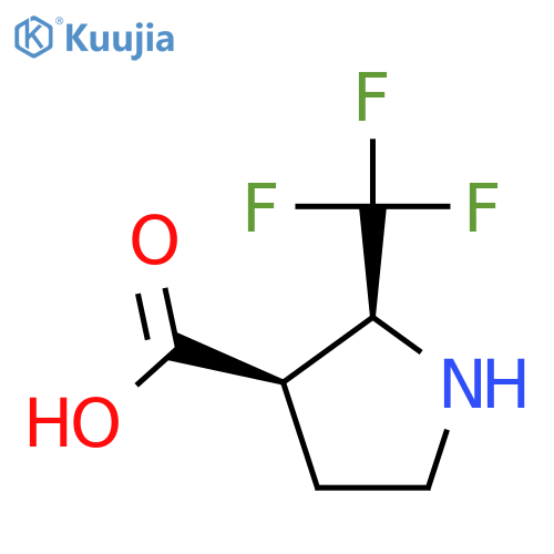 (2S,3R)-2-(Trifluoromethyl)pyrrolidine-3-carboxylic acid structure