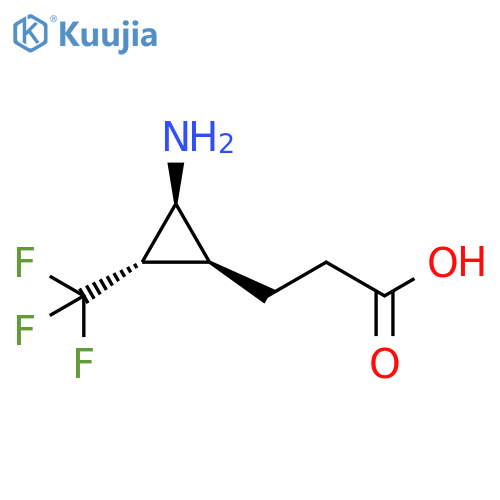 3-(1S,2S,3S)-2-amino-3-(trifluoromethyl)cyclopropylpropanoic acid structure