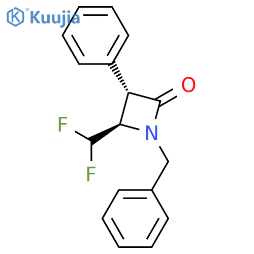 2-Azetidinone, 4-(difluoromethyl)-3-phenyl-1-(phenylmethyl)-, trans-(±)- structure