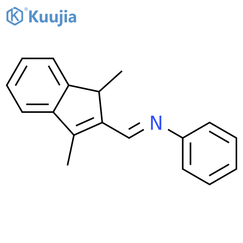 Benzenamine, N-[(1,3-dimethyl-1H-inden-2-yl)methylene]- structure