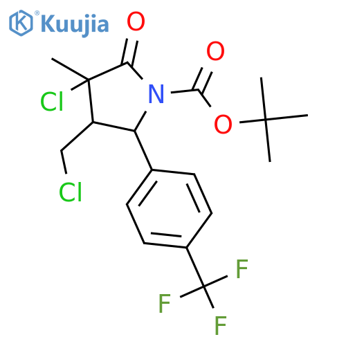 1-Pyrrolidinecarboxylic acid, 3-chloro-4-(chloromethyl)-3-methyl-2-oxo-5-[4-(trifluoromethyl)phenyl]-, 1,1-dimethylethyl ester, (3S,4R,5R)- structure