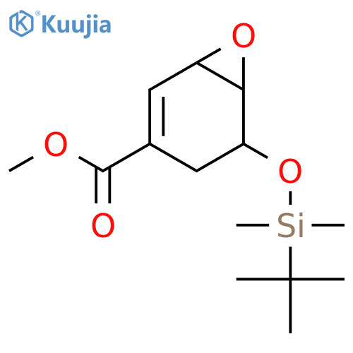 7-Oxabicyclo[4.1.0]hept-2-ene-3-carboxylic acid, 5-[[(1,1-dimethylethyl)dimethylsilyl]oxy]-, methyl ester, (1R,5R,6R)- structure