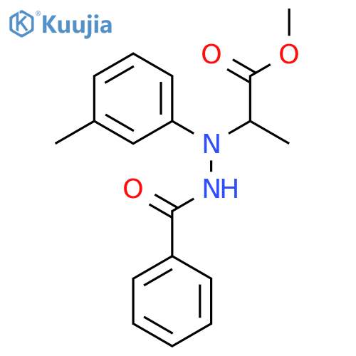 Benzoic acid, 2-[(1R)-2-methoxy-1-methyl-2-oxoethyl]-2-(3-methylphenyl)hydrazide structure