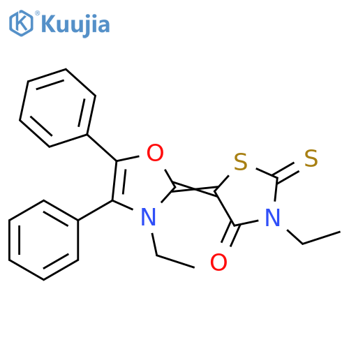 4-Thiazolidinone,3-ethyl-5-(3-ethyl-4,5-diphenyl-2(3H)-oxazolylidene)-2-thioxo- structure