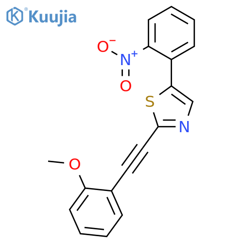 Thiazole, 2-[(methoxyphenyl)ethynyl]-5-(nitrophenyl)- structure