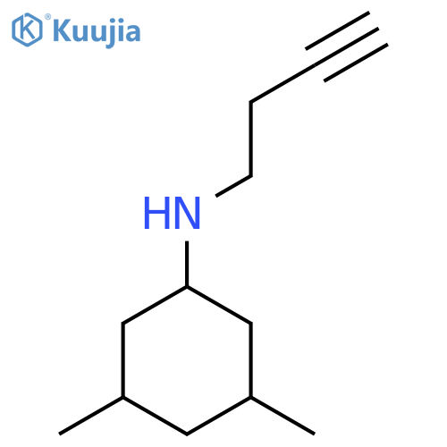 N-(but-3-yn-1-yl)-3,5-dimethylcyclohexan-1-amine structure
