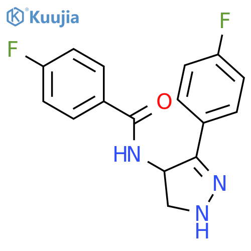 Benzamide, 4-fluoro-N-[3-(4-fluorophenyl)-4,5-dihydro-1H-pyrazol-4-yl]- structure