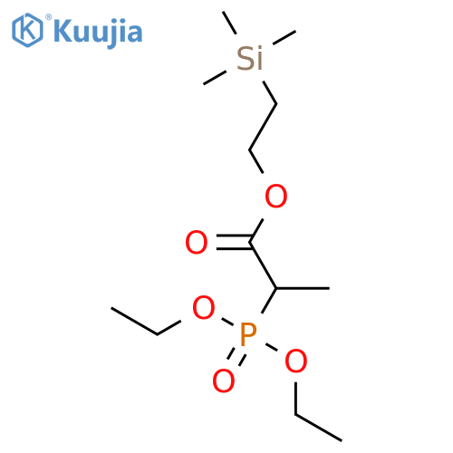 Propanoic acid, 2-(diethoxyphosphinyl)-, 2-(trimethylsilyl)ethyl ester structure