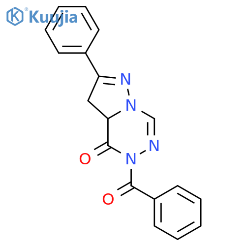 Pyrazolo[1,5-d][1,2,4]triazin-4(5H)-one,5-benzoyl-3,3a-dihydro-2-phenyl- structure