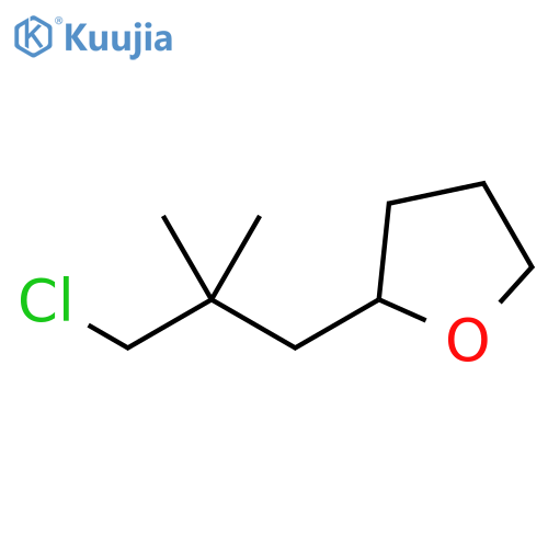 Furan, 2-(3-chloro-2,2-dimethylpropyl)tetrahydro- structure