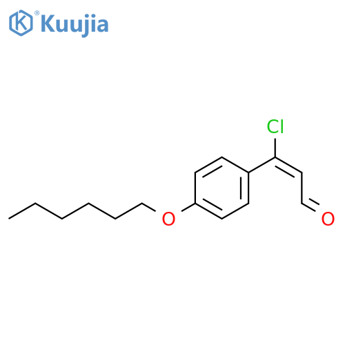 2-Propenal, 3-chloro-3-[4-(hexyloxy)phenyl]-, (E)- structure