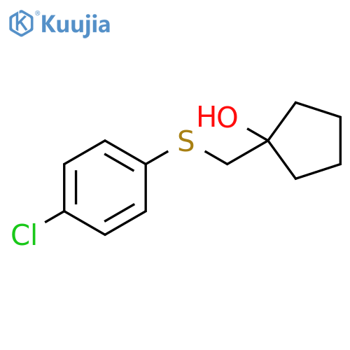 1-{[(4-chlorophenyl)sulfanyl]methyl}cyclopentan-1-ol structure