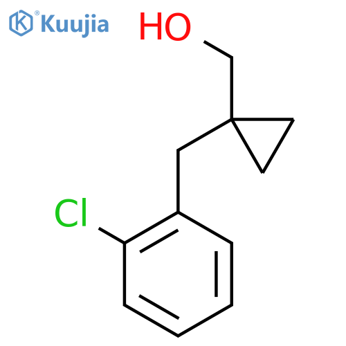 {1-(2-chlorophenyl)methylcyclopropyl}methanol structure