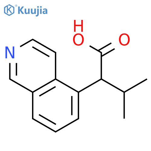 2-(isoquinolin-5-yl)-3-methylbutanoic acid structure