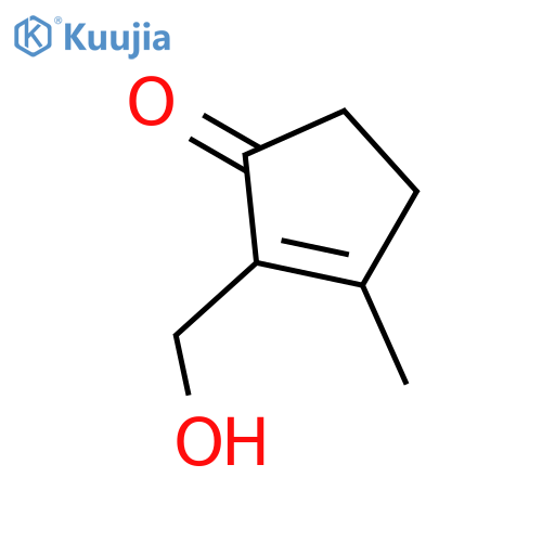 2-(hydroxymethyl)-3-methyl-2-cyclopenten-1-one structure