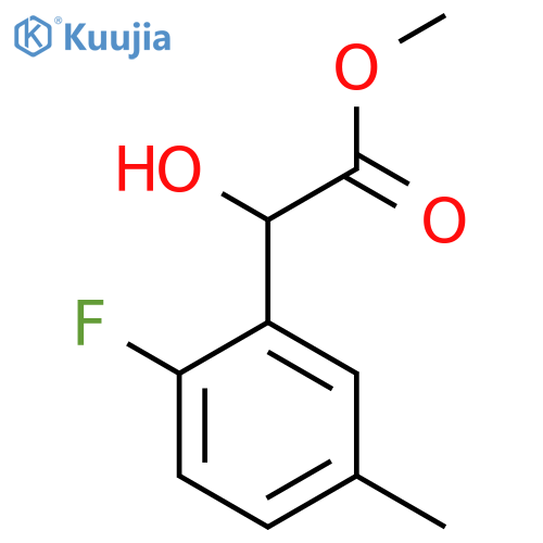 methyl 2-(2-fluoro-5-methylphenyl)-2-hydroxyacetate structure