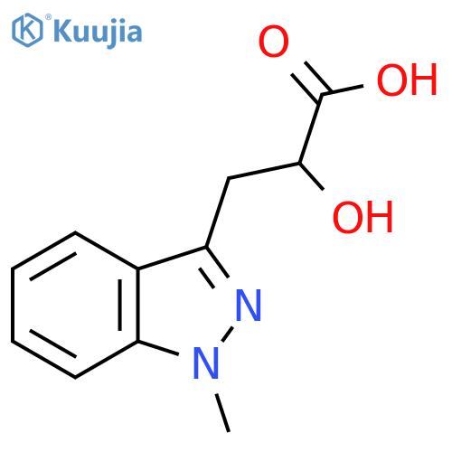 2-hydroxy-3-(1-methyl-1H-indazol-3-yl)propanoic acid structure