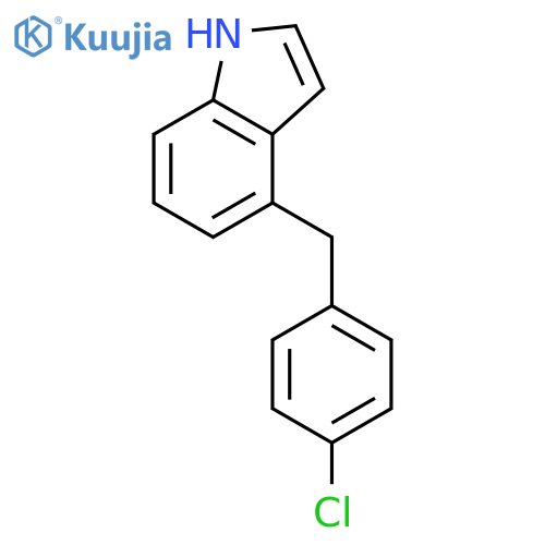 1H-Indole, 4-[(4-chlorophenyl)methyl]- structure