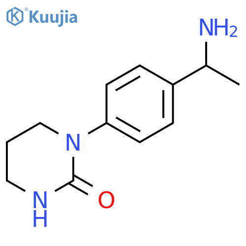 1-4-(1-aminoethyl)phenyl-1,3-diazinan-2-one structure