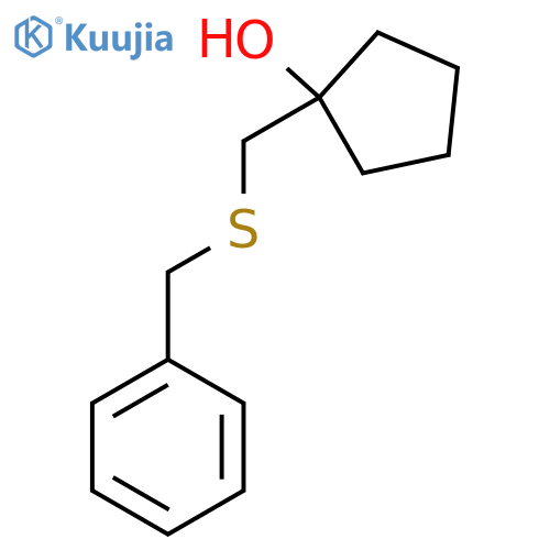 1-[(Benzylsulfanyl)methyl]cyclopentan-1-ol structure