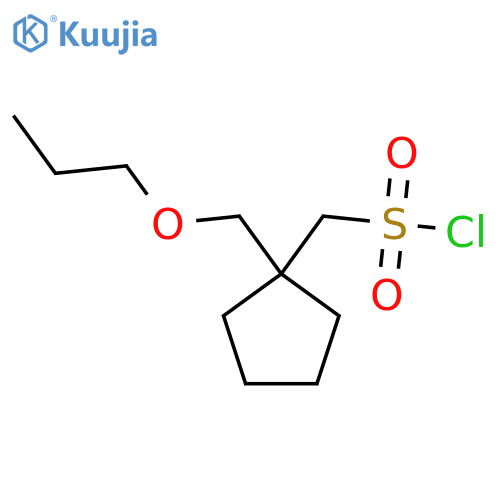 1-(propoxymethyl)cyclopentylmethanesulfonyl chloride structure