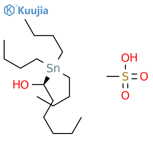 1-Hexanol, 1-(tributylstannyl)-, methanesulfonate, (S)- structure