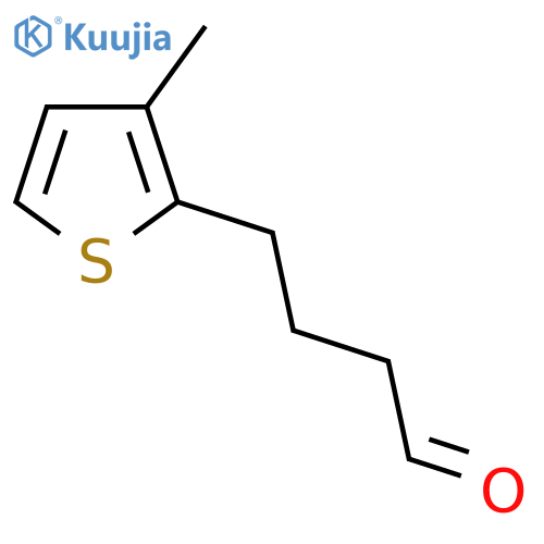 4-(3-methylthiophen-2-yl)butanal structure