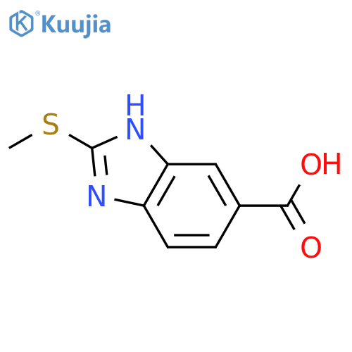 1H-Benzimidazole-6-carboxylic acid, 2-(methylthio)- structure