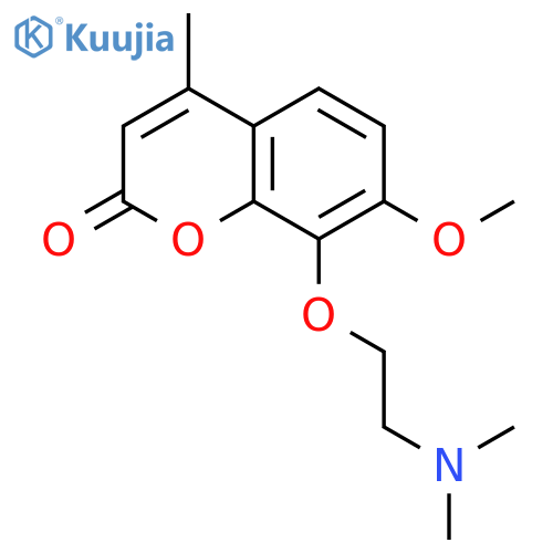 2H-1-Benzopyran-2-one,8-[2-(dimethylamino)ethoxy]-7-methoxy-4-methyl- structure