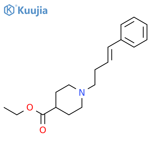 4-Piperidinecarboxylic acid, 1-(4-phenyl-3-butenyl)-, ethyl ester structure