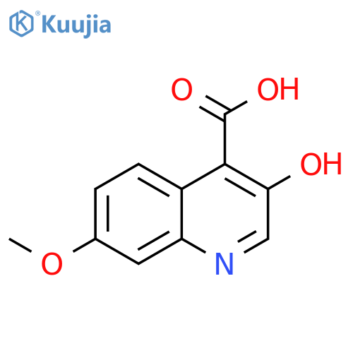 3-hydroxy-7-methoxyquinoline-4-carboxylic acid structure