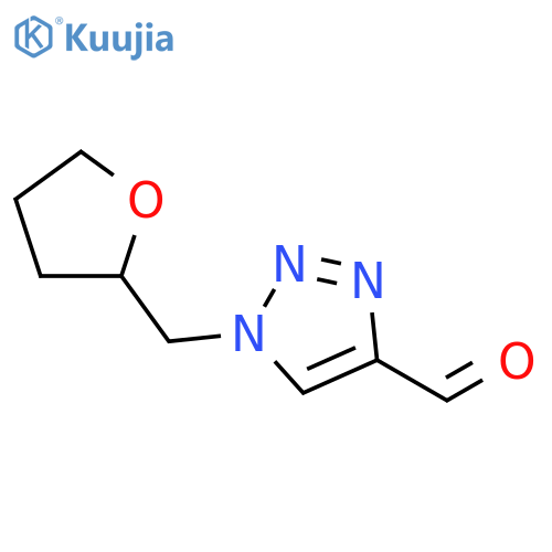 1-[(oxolan-2-yl)methyl]-1H-1,2,3-triazole-4-carbaldehyde structure